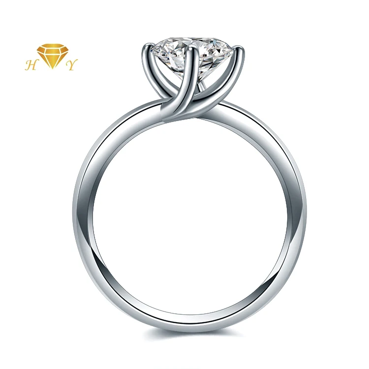 Best Selling Alliance Rings Gold Wedding Ring Set for Decoration Original Gold Plated CLASSIC Diamond HY Round White Gold IGI