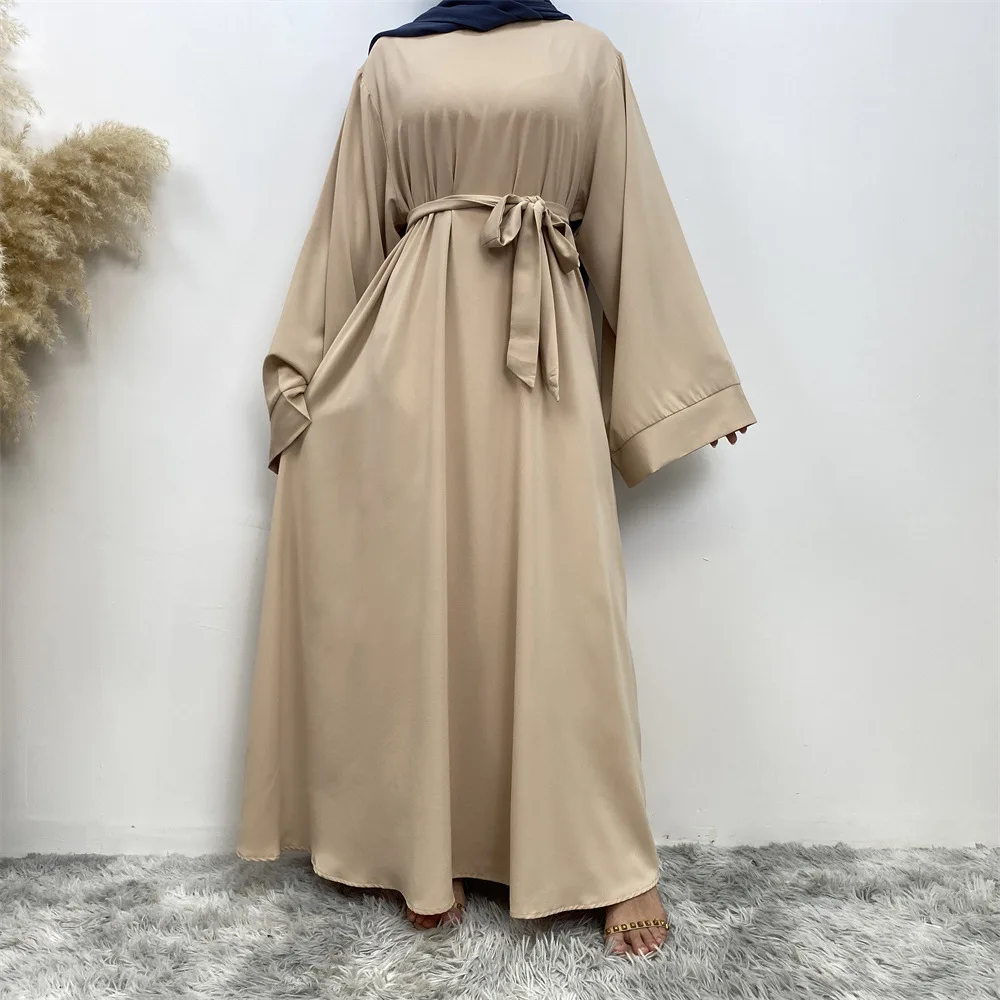 Wholesale Dubai Robe Musulman Kaftan Dress Islamic Clothing Black Turkish Maxi Abaya Women Muslim Dresses