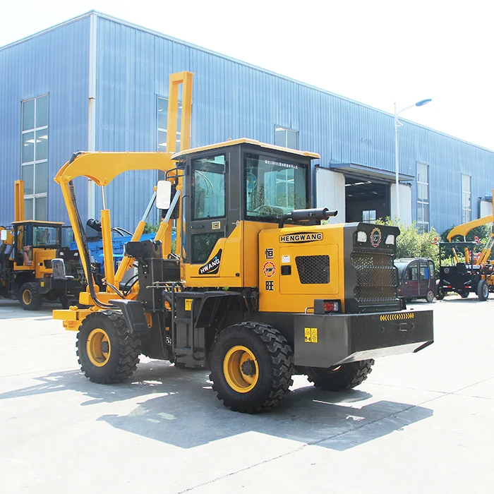 Highway guardrail fence post installation pile driver for load type