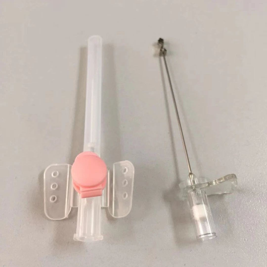 Safety I.V.Catheter with wings and inject port