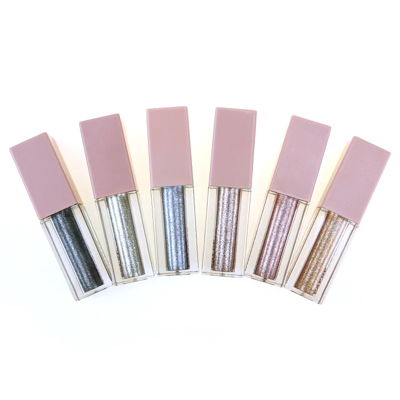 New Design Natural Cool Smokey Eye Makeup Pigmented  Waterproof Sparkle Liquid Glitter Eyeshadow