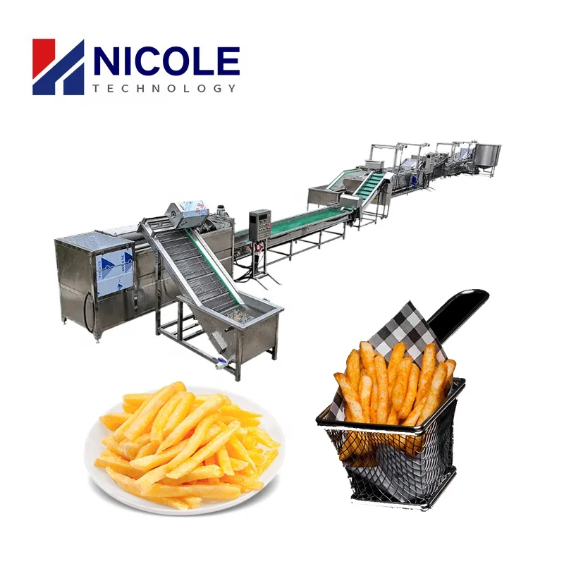 Manufacturing Price Fried Fresh Potatoes Production Line Frozen French Fries Making Machinery