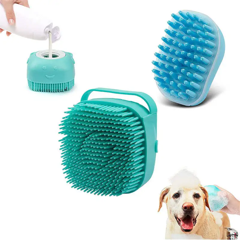 hotsale portable shower massage rubber wash silicon shampoo brush hair dog bath brushes