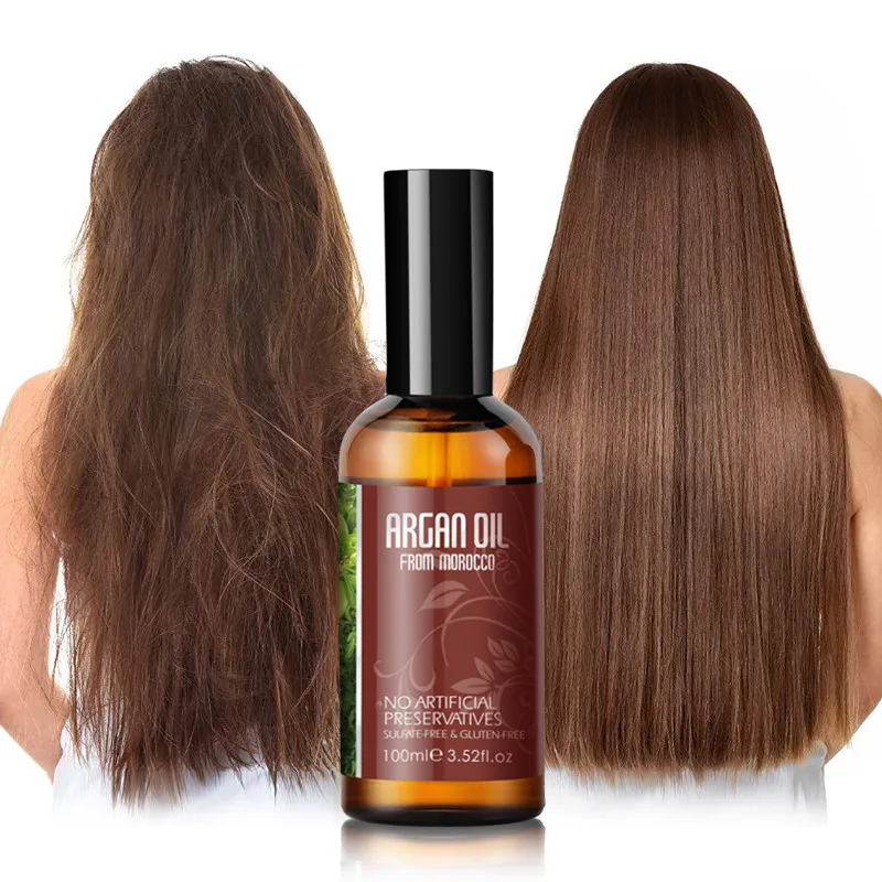 Wholesale Private Label Organic Keratin Deeply Repair Hair Treatment Moroccan Oil Essence Moisturizing Hair Serum
