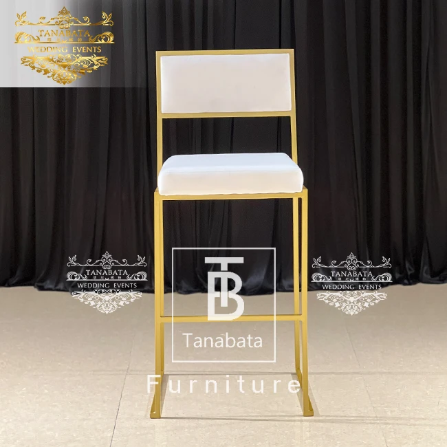 Outside party used metal frame genuine italian leather bar stools