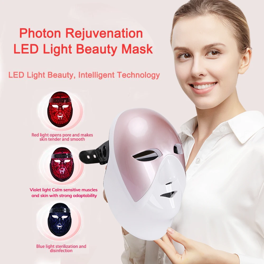 Physical Heating face hand held led light therapy led light therapy facial device