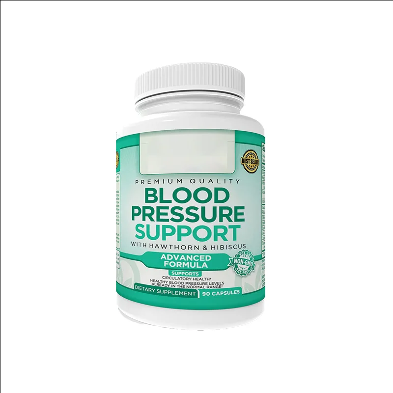 OEM Blood Pressure Capsules with Hawthorn Berry & Hibiscus Advanced Formula Circulatory Health Nitric Oxide Supplements