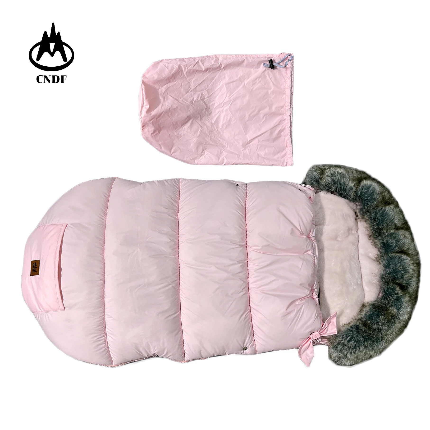 *waterproof soft warm comfortable Winter USB Heated Baby Infant Sleeping Bag with Wool Collar for Baby Stroller