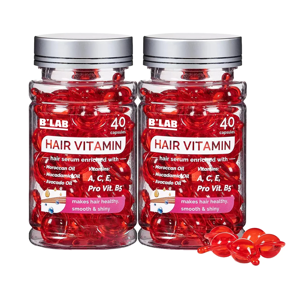 Custom Private Label Avocado Oil Serum Hair Mask Capsule Vitamins Treatment Serum Capsules Repair Care Hair Restoration Products