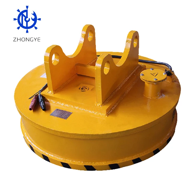 Industrial universal 1 ton 2000kg circular lifting electromagnet iron metal scrap lift magnet for excavator