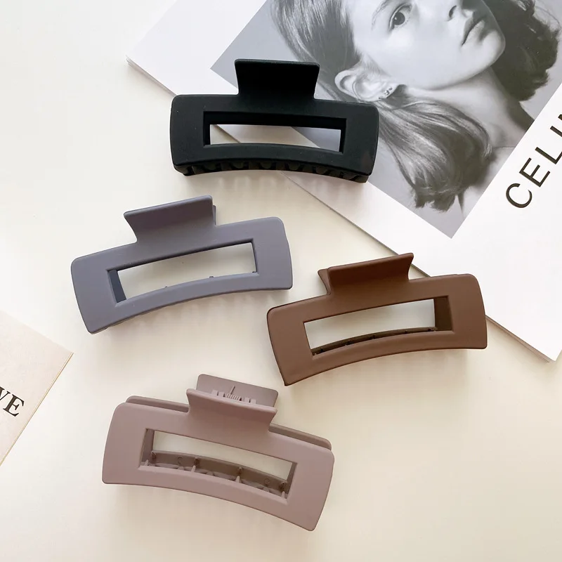 Оптовая продажа, корейские модные женские аксессуары для волос 10,5 см высокого качества, матовые, большого размера, заколки для волос, акриловые большие заколки для волос