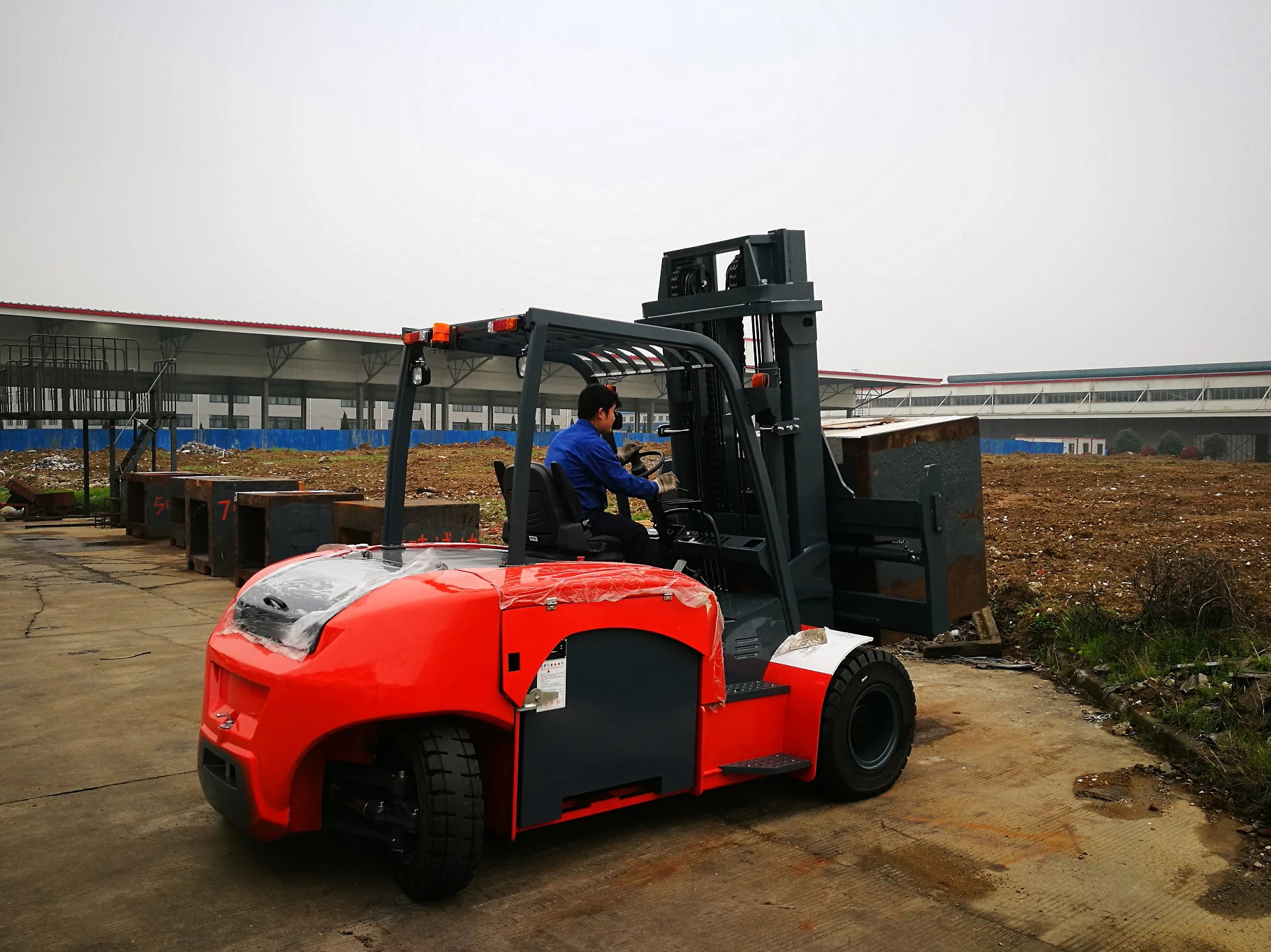 New HELI brand CPD100 10 ton electric Forklift CPD100 with 3 stage Mast 3m 6m Height ac motor