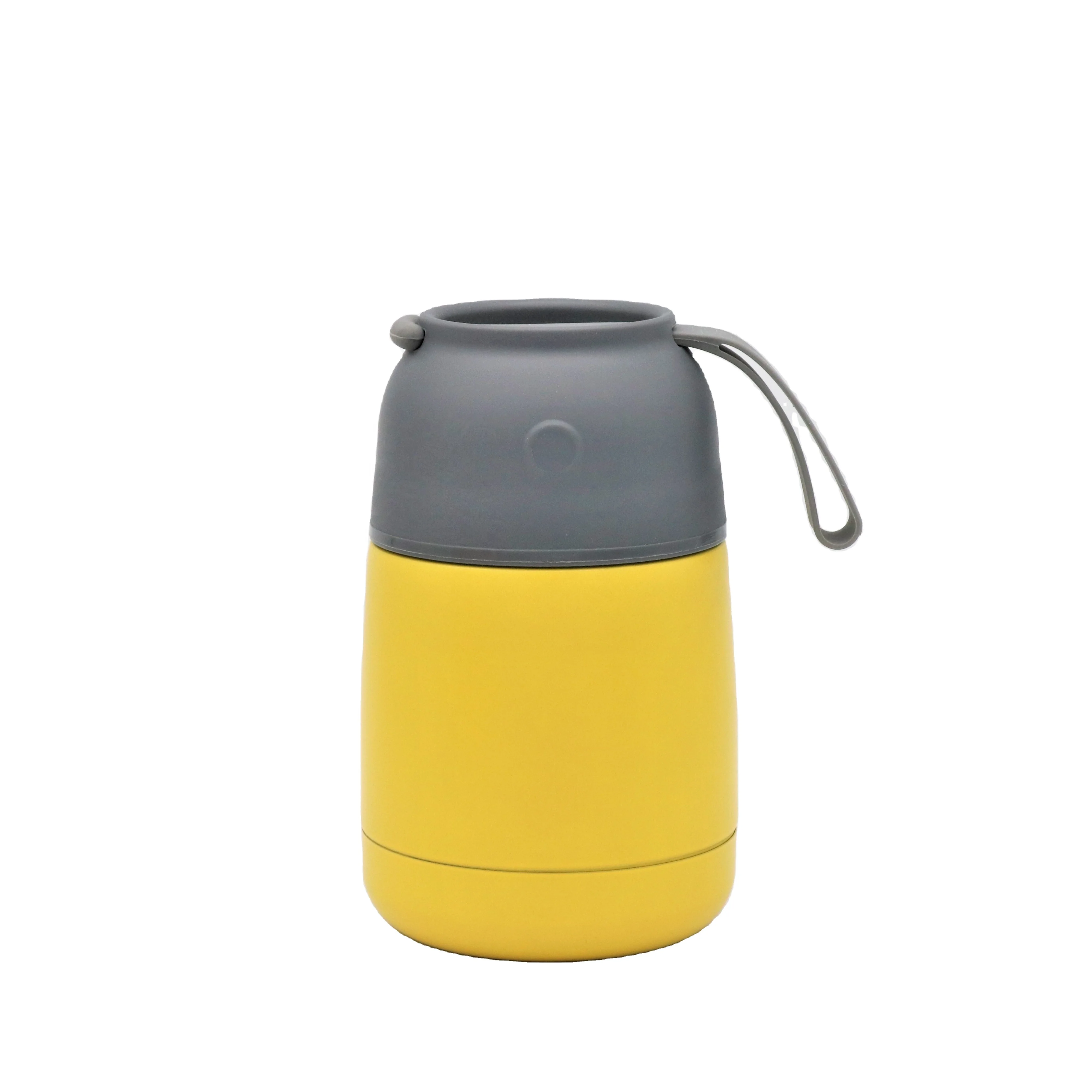 Amazon best selling Food grade 450ml double wall stainless steel  food jar with spoon