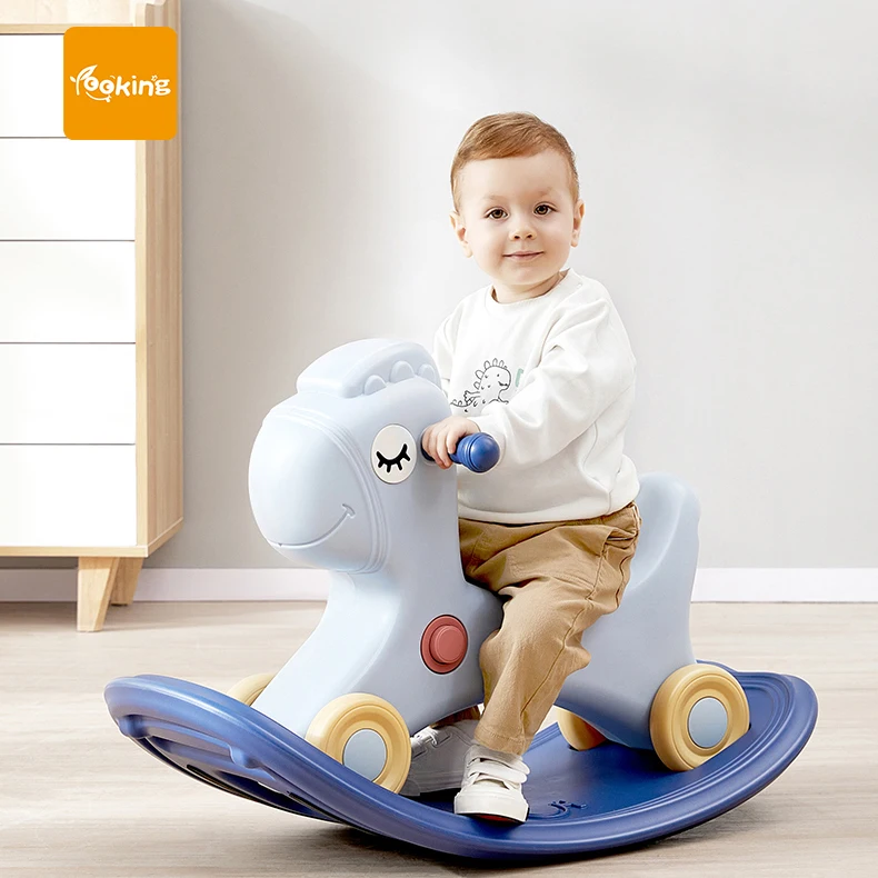 New Trending Baby Plastic Horse Toy Horse On Wheels Rocking Horse For Girl