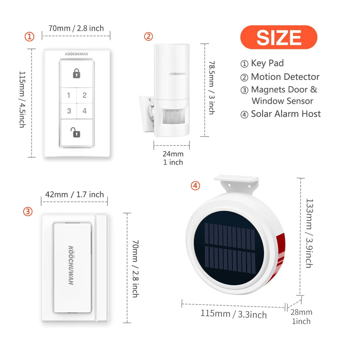 Solar powered intruder alarm GPRS Smart Home security devices burglar preventing