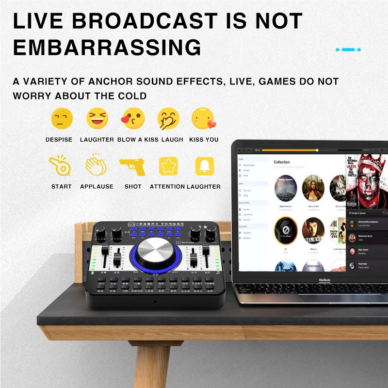 Профессиональный звуковой интерфейс Гитара Запись Звуковая карта V3 и G8 микрофон для прямой трансляции