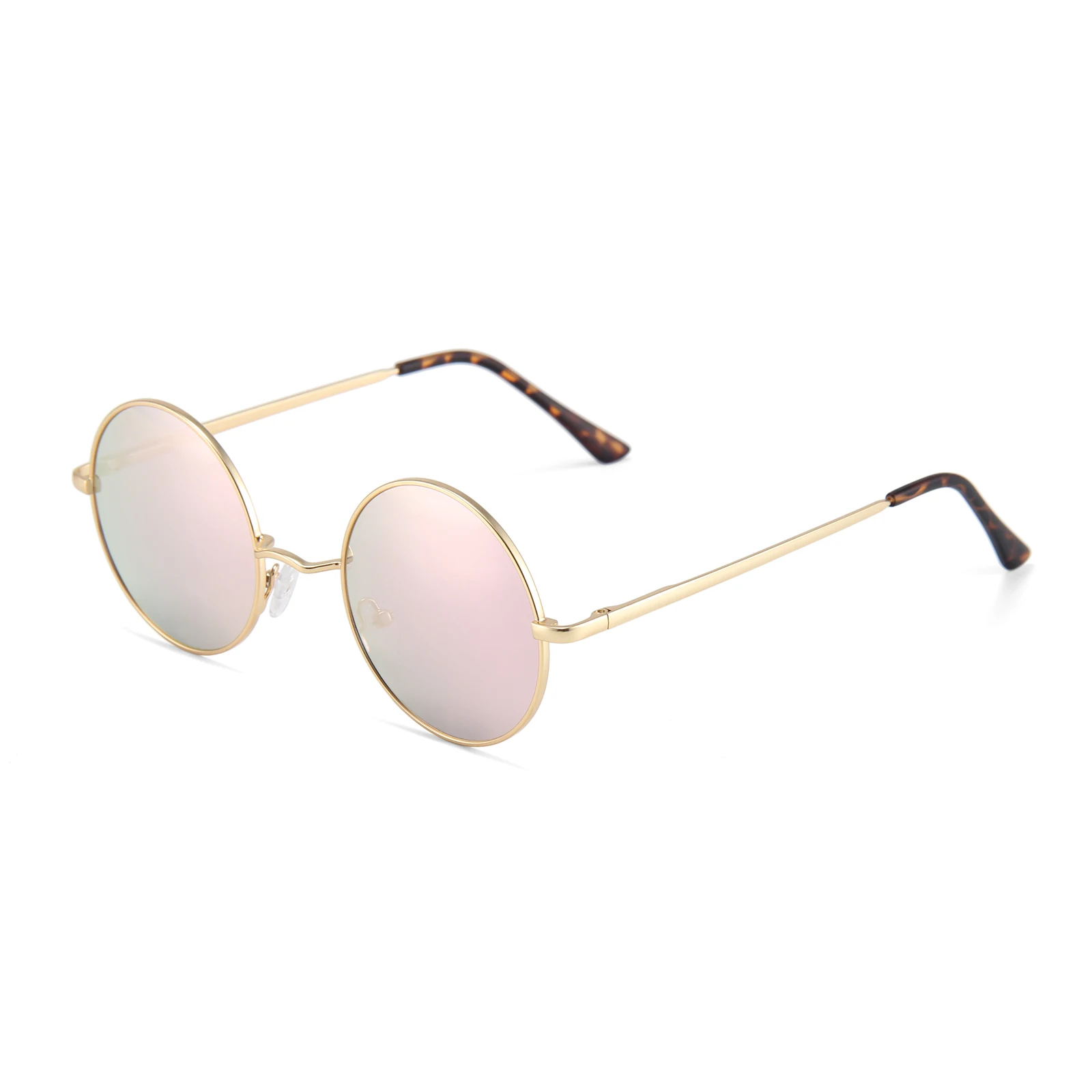 new fashion mirrored italian circle metal frame round vintage sunglasses