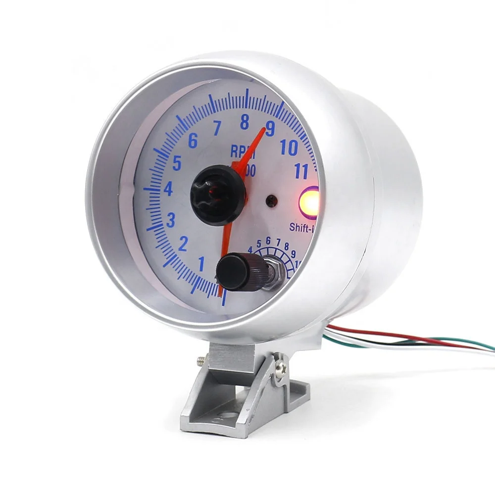 Car Tachometer 3.75 inch 0-11000 Rpm gauge Tachometer Double pointer Car meter