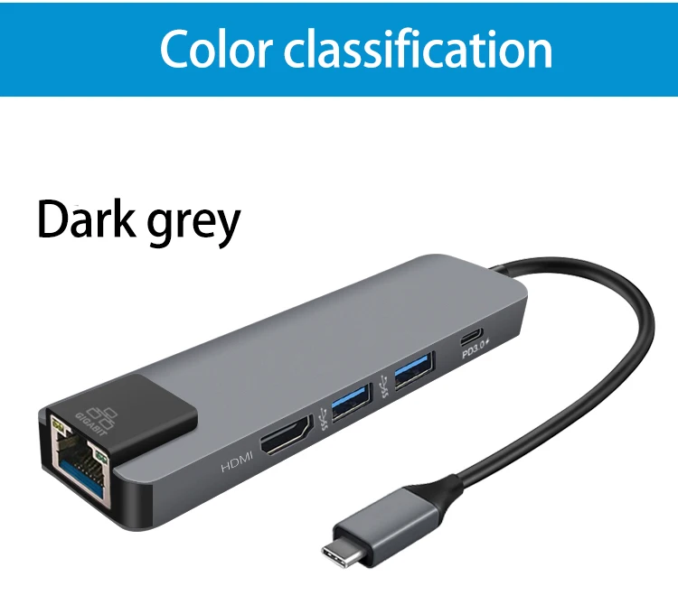  USB C Type-C 3 1 концентратор для 4K HD RJ45 PD Быстрая зарядка 5 в док-станция MacBook Air Pro