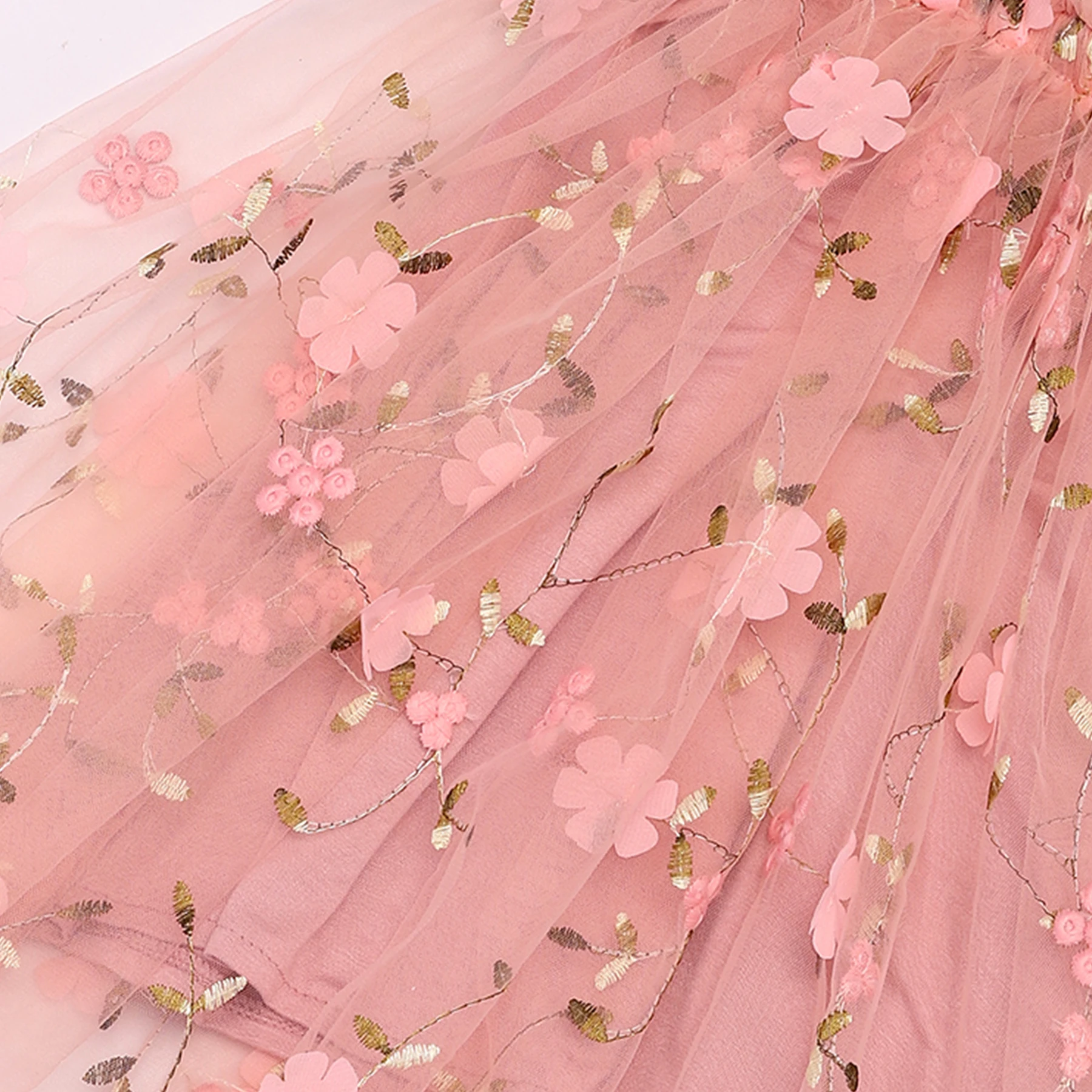 Toddler Baby Girls Tutu Dress Sleeveless Embroidery Floral Print Tulle Dress Little Girl Princess Dresses with Flower Headband