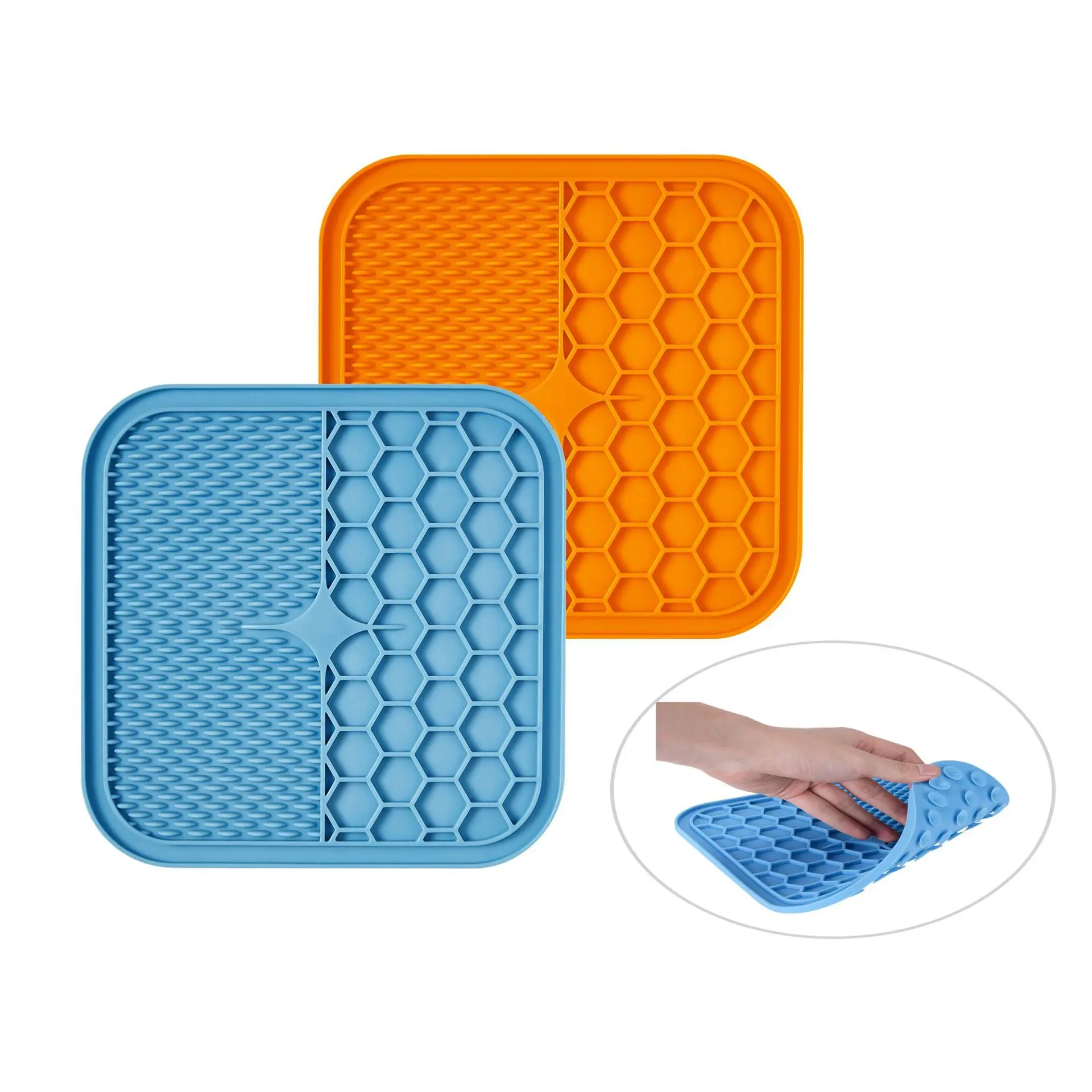 Newly Top selling Pet Lick Mat Pad Silicone Cat Food Slow Feeder Shower Treat Licking Pad Dog Lick Mat