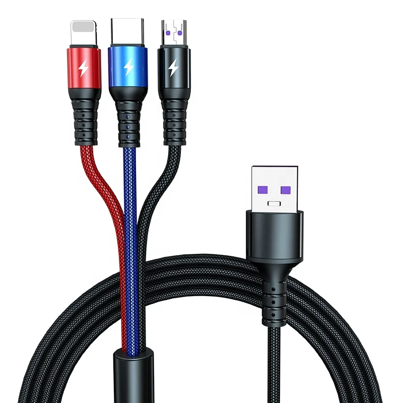  3в1 usb-кабель для передачи данных iPhone быстрое зарядное устройство зарядный кабель телефонов Android type c xiaomi huawei Samsung провод