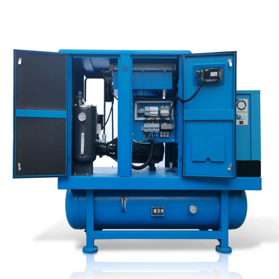 15HP low noise air cooling rotary screw air compressor with long life