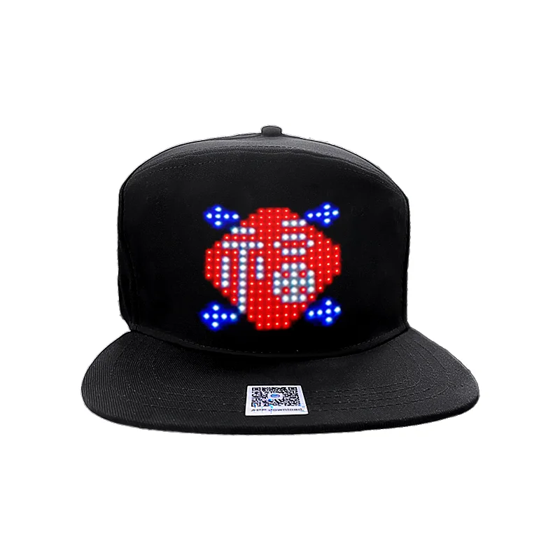 Wholesale Smart App Programmable LED Sports Cap custom Logo Baseball Cap Luminous Party Hat Light Up Scrolling LED Display Caps