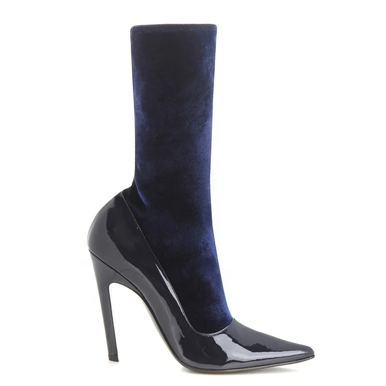 fashion ladies women high heel stiletto velvet ankle boots high heels brown ankle boot