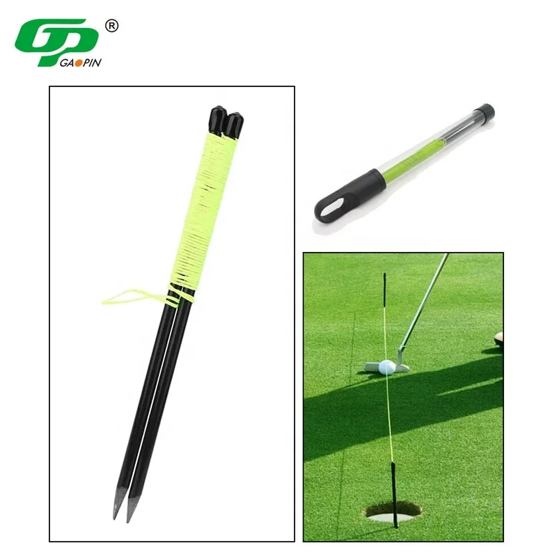 Factory Hot Selling Golf Training Aids Golf Putting String Alignment Guide  Custom Logo Golf Putting String Line With PVC Tube