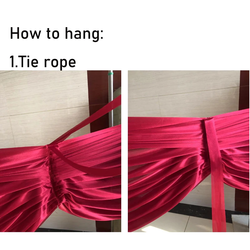 3m Tassels Swag Drape Valance Stage Background Swags For Backdrop Curtain Wedding Background Event Party Deco