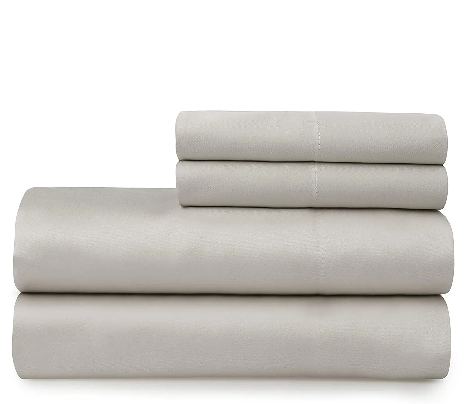 high quality GOTS certificated 100% organic cotton bedsheet sets bedding sheets 400 thread count 4piece sateen weave grey color