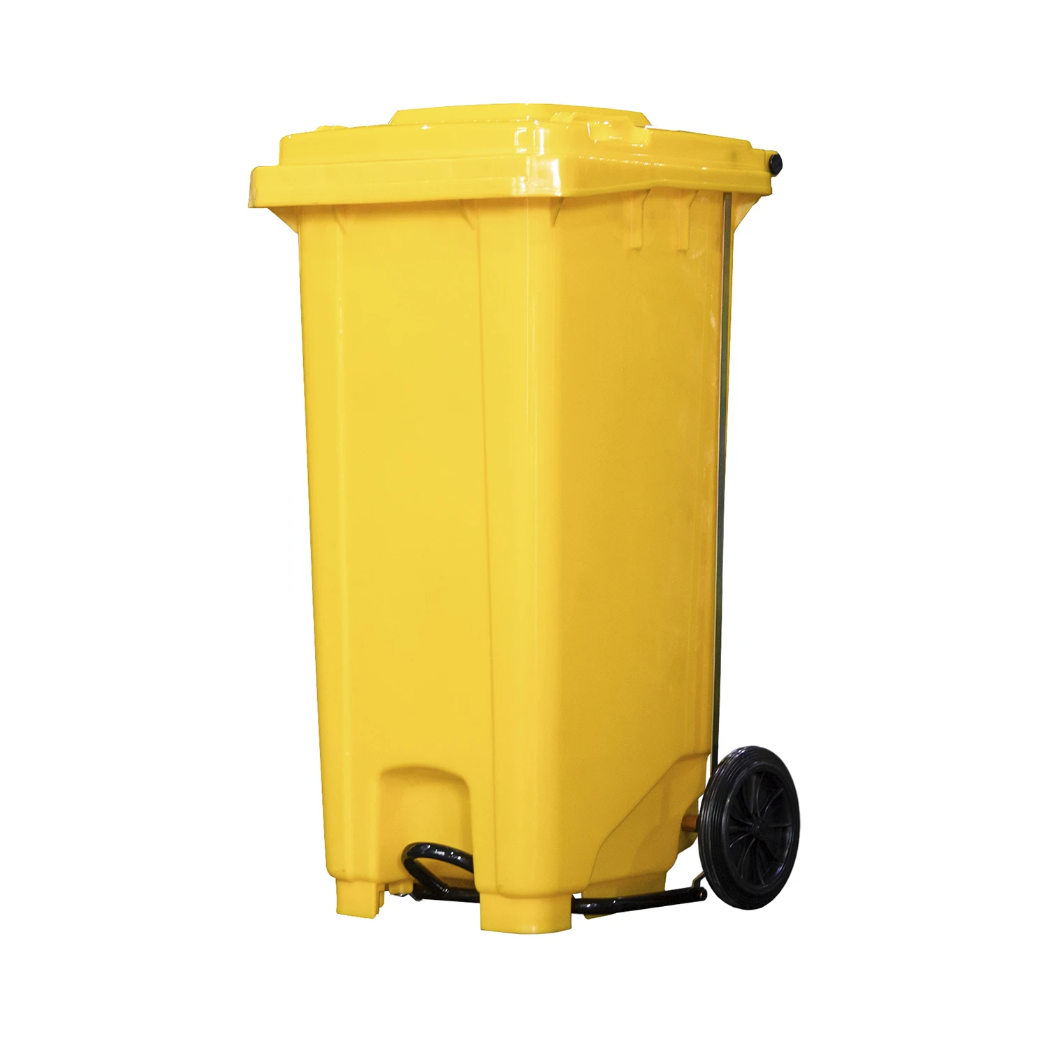 260L открытый общественный мусорный бак HDPE для переработки отходов с металлической педалью парка улица