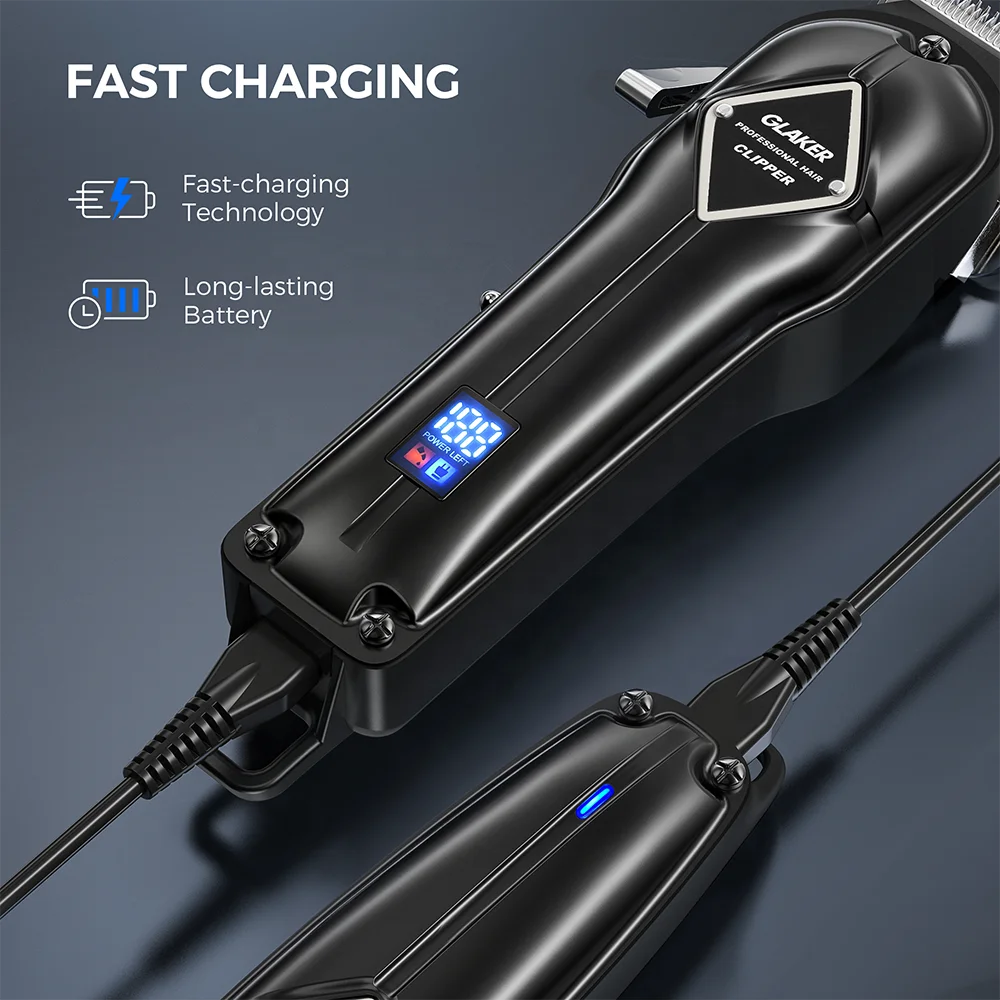 GLAKER GL K11&I3F Professional Hair Clip pers and Trimmer Kit for Men