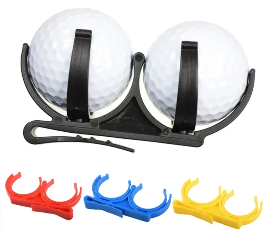 Hot Selling Double Golf Ball Holder Clip Picker up Golfing Sporting Training Tool