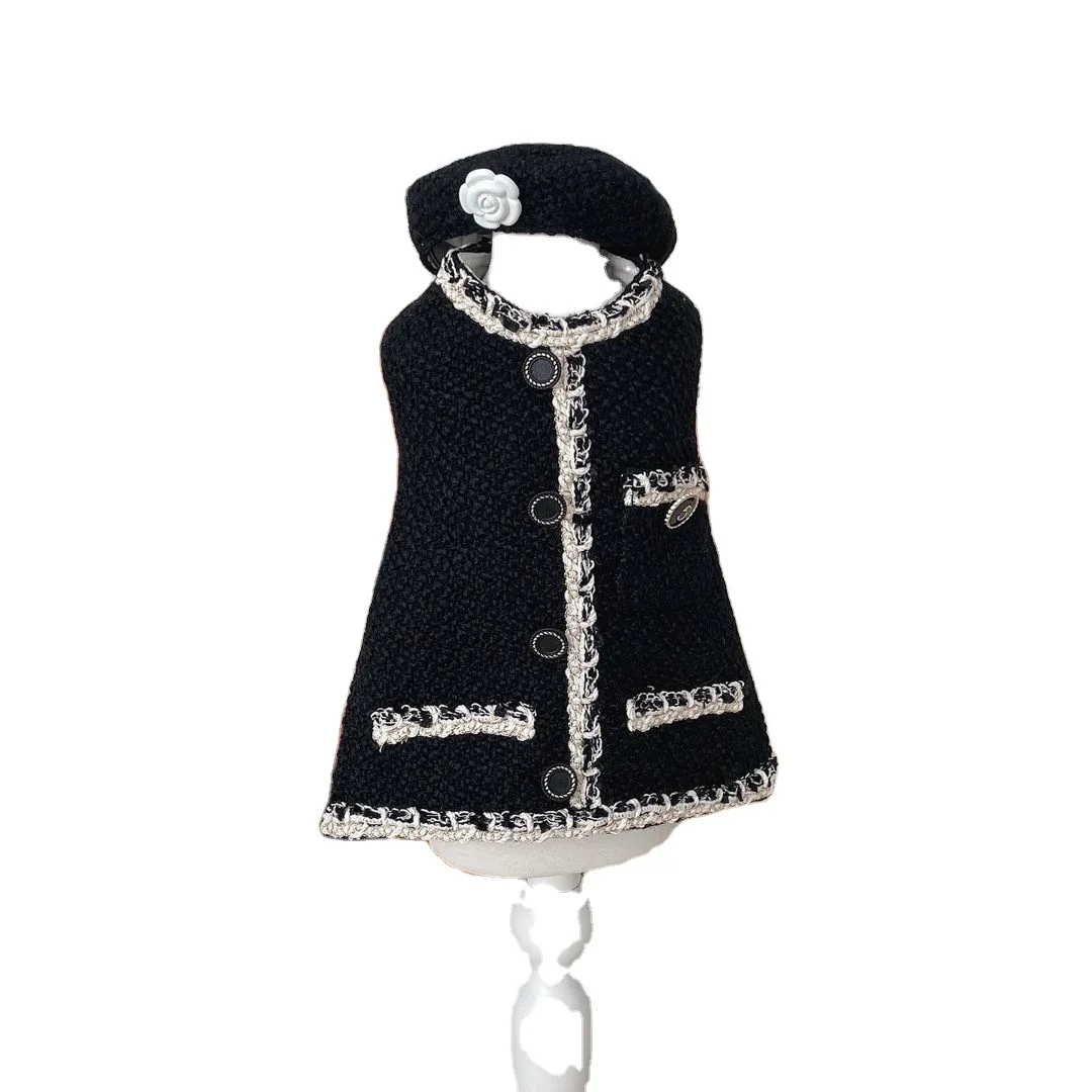 Luxury Designer Style French Bulldog Teddy Schnauzer Puppy Dog Dress Korean Pet Clothes Sexy Lady Dog Fancy Dress