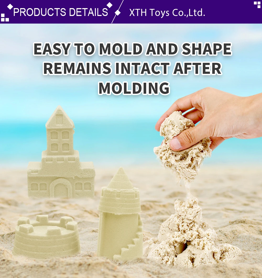 Eco Friendly DIY Magic Sand Educational Toys Engineering Vehicle Dynamic Sand Play Kit Slime Toy