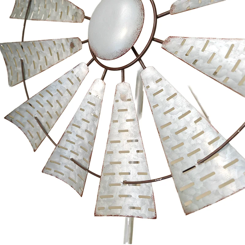 360 Degrees Large Metal Wind Spinner Rustic Windmill Newest 70in Height Farmhouse Style for Outdoor Yard & Garden Ornaments