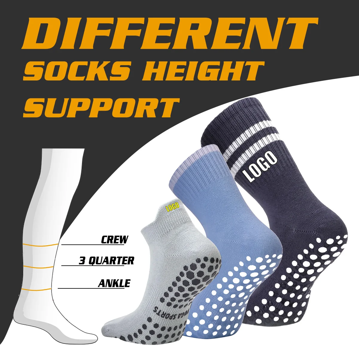 Your Own Design Custom Logo Yoga Pilates Grip Socks Anti-Slip rubber sole grip socks yoga non-slip fitness custom logo yoga sock
