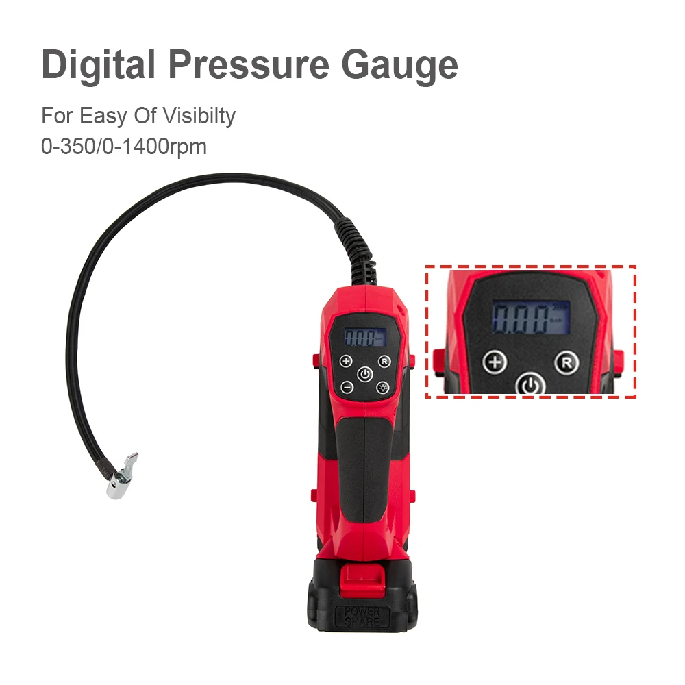 TIPTOP 20V 12V Cordless Tire Inflator Home Car Air Pump Portable 150PSI Electric Air Compressor For Car Tire