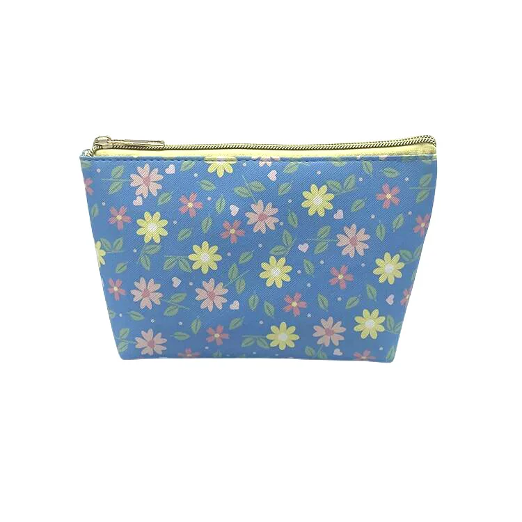 ECO Small Makeup Bag for Purse Water-Resistant PU Vegan Leather Travel Cosmetic Pouch Portable Toiletry Bag for Women Girls