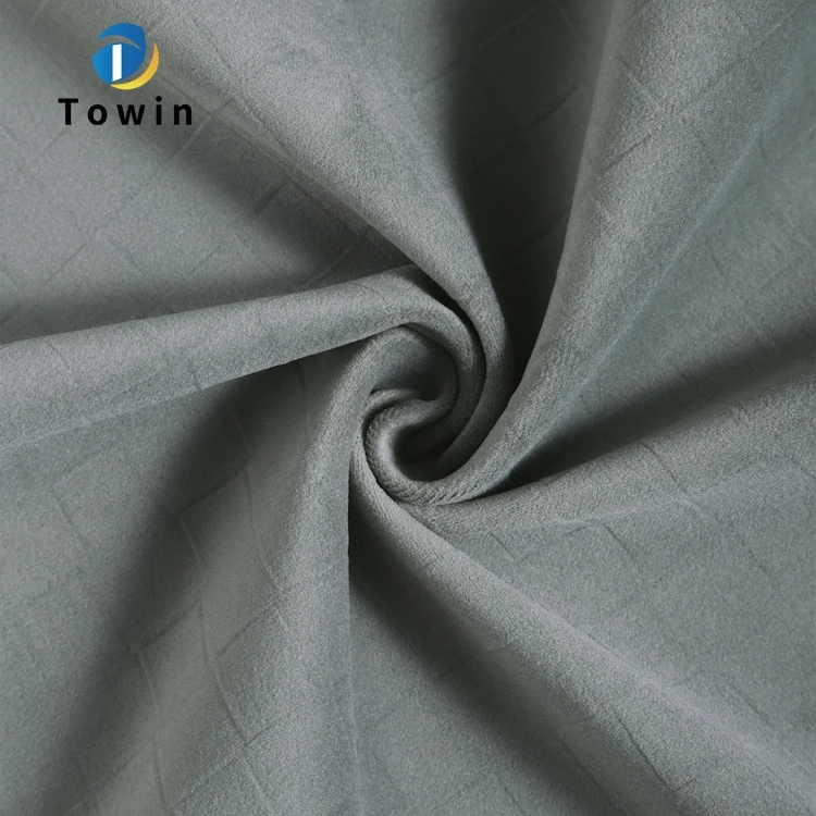 high quality custom fabric 460G upholstery diamond block embossed mosha velvet material fabric for sofa home decor