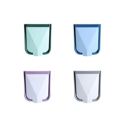 E1670 Under Sink Easy Clean Indoor Food Waste Compost Bucket Wall Mounted Foldable Trash Can Kitchen Foldable Plastic Waste Bins