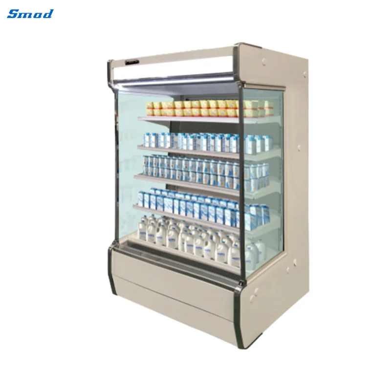 Вертикальная система занавесок для супермаркета с низким передним дистанционным управлением холодильник Visicooler