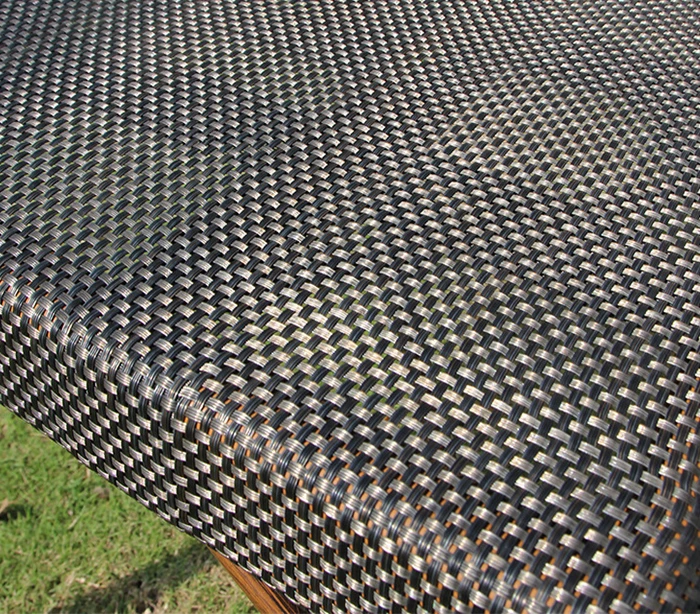 Outdoor Aluminum Teslin Furniture  Patio Bistro Dining Chairs Custom Garden Bamboo Look Balcony Coffee Table Chair