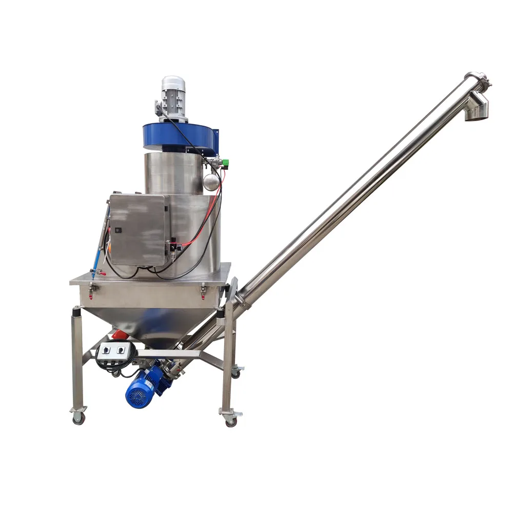 Stainless Steel Auger Screw Conveyor Equipment For Fodder Additive With Hopper