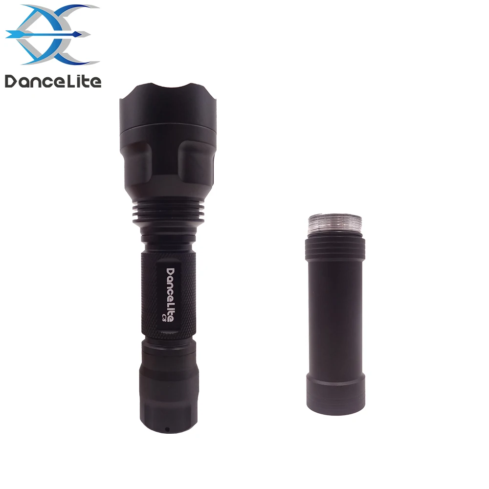 Удлинительная трубка для фонарика C8 18650, корпус из алюминиевого сплава, корпус хоста C8
