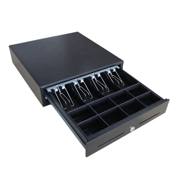 Supermarket Strong Cashier Box POS Button Open Manual Money Cash Drawer