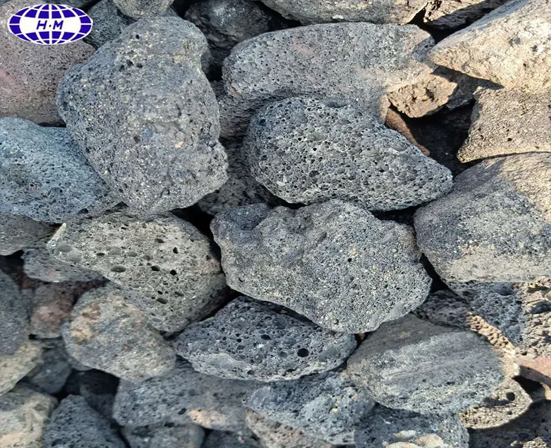 Черный Ландшафтный лавовый камень вулканический