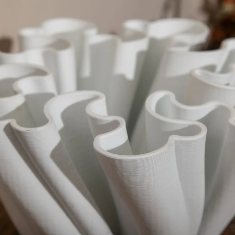 Minimalist Modern 3D Printing Ceramic Vase Flower Bouquet Pot Shape Wedding Nordic Vase for Living Room Hotel